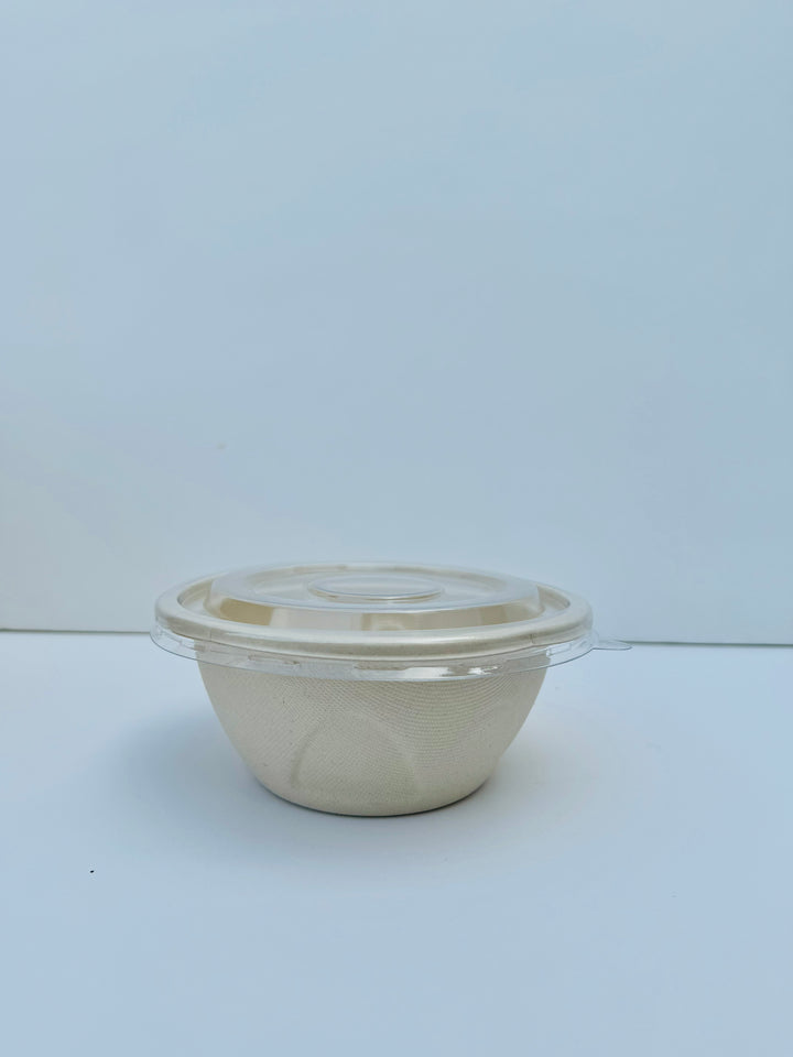 1000ml Bagasse round bowl with lid