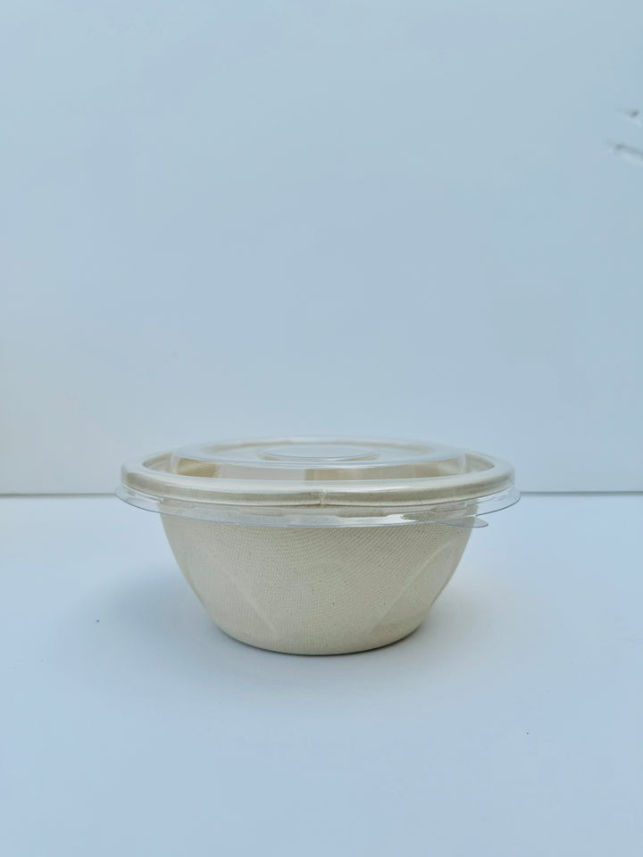 1000ml Bagasse round bowl with lid