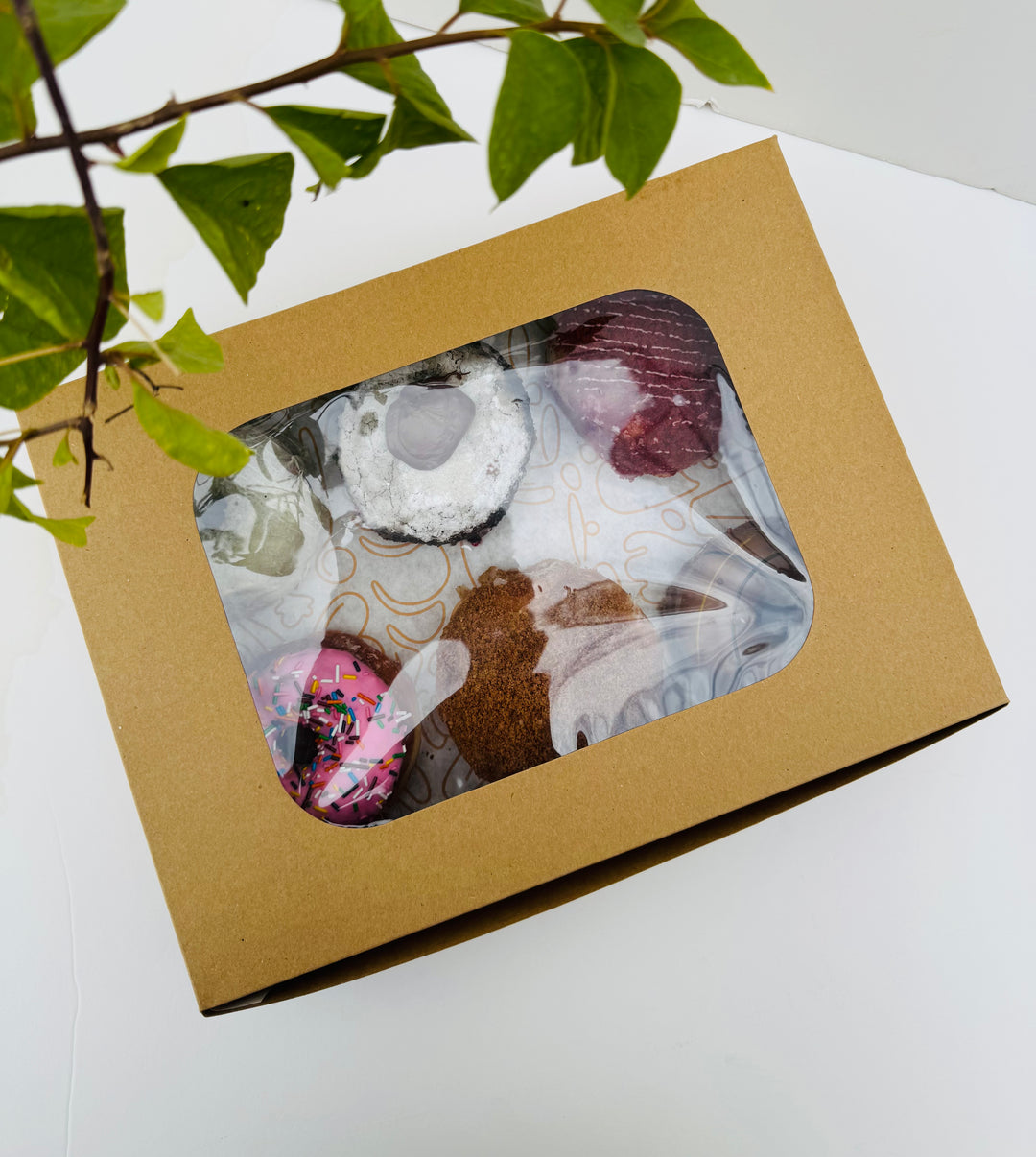Kraft Donut Box With Window