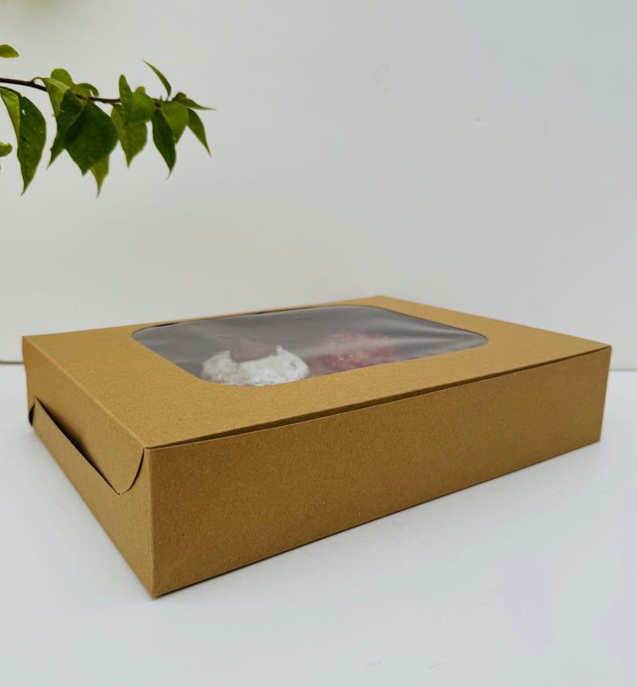 Kraft Donut Box With Window