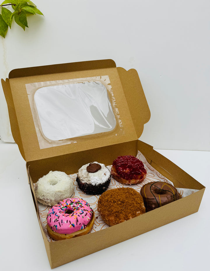 Kraft Donut Box With Window