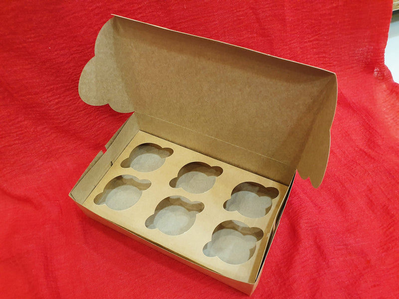 EcoPakOnline Cupcake box for 6 cup cakes