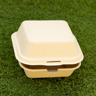 EcoPakOnline Bagasse Bento cake box/ Lunch box