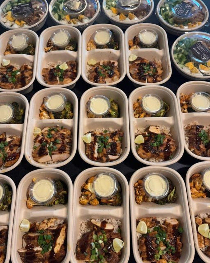 1000ml Bagasse 2 compartment bowl - EcoPakOnline
