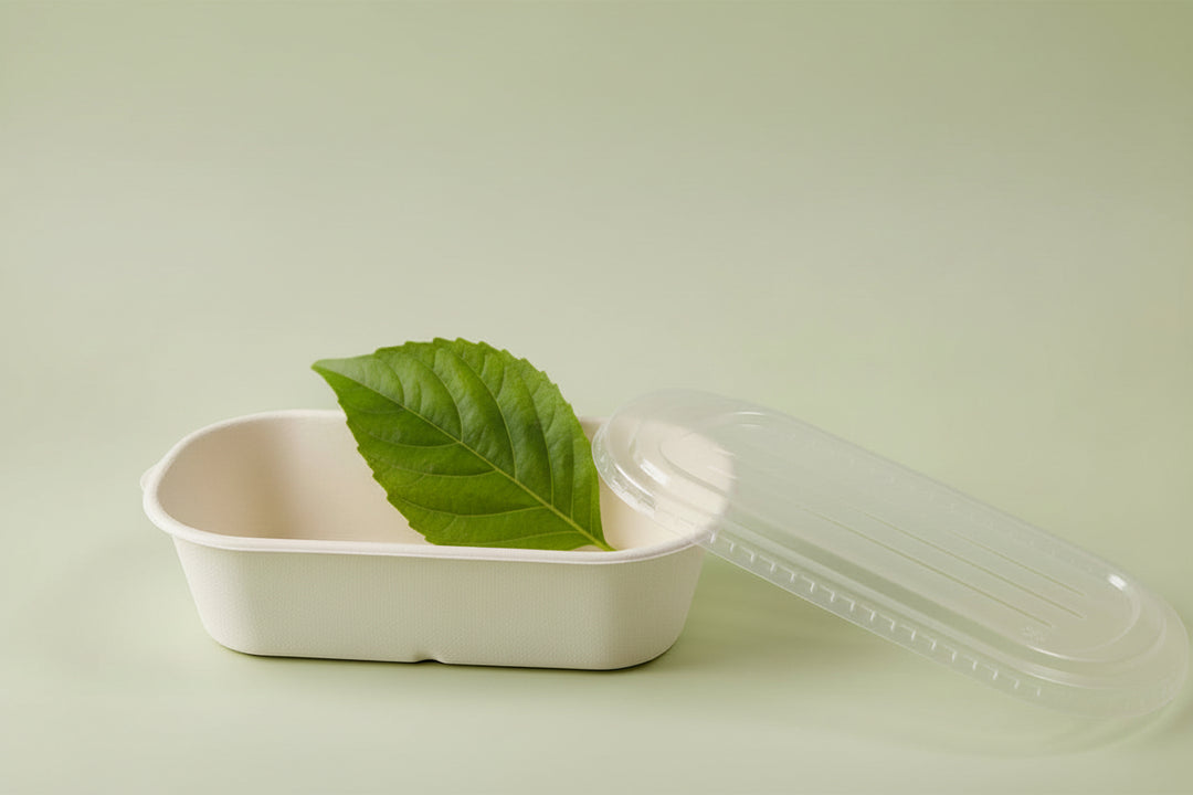 1000ml Bagasse bowl with lid