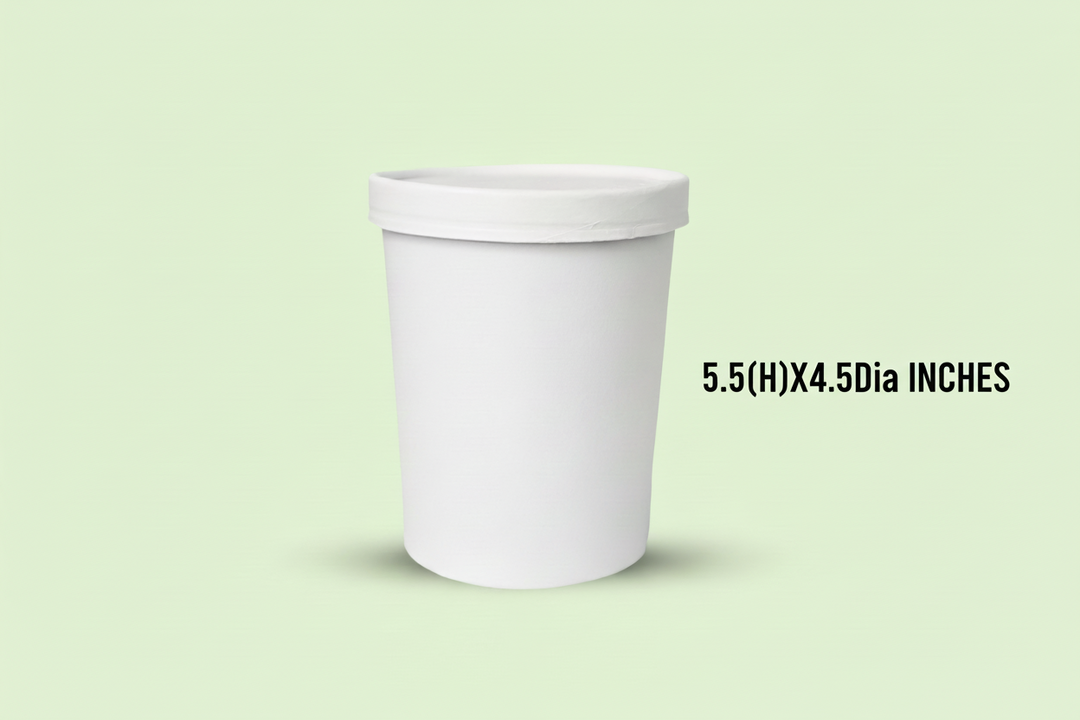 1000 ml Kraft bowl with lid (white )