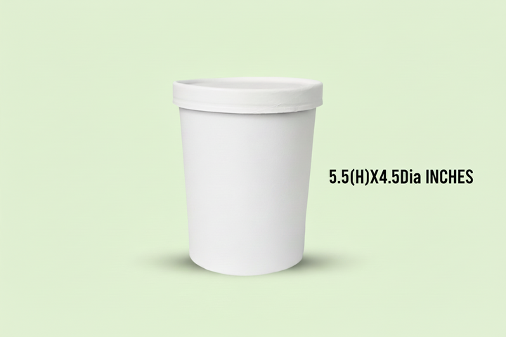 1000 ml Kraft bowl with lid (white )