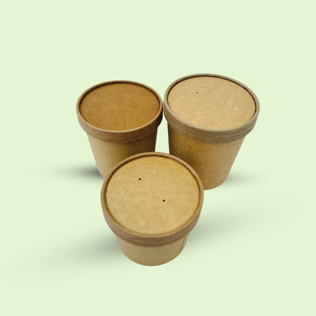 1000 ml Kraft bowl with lid
