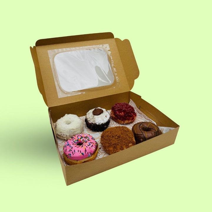 Kraft Donut Box With Window