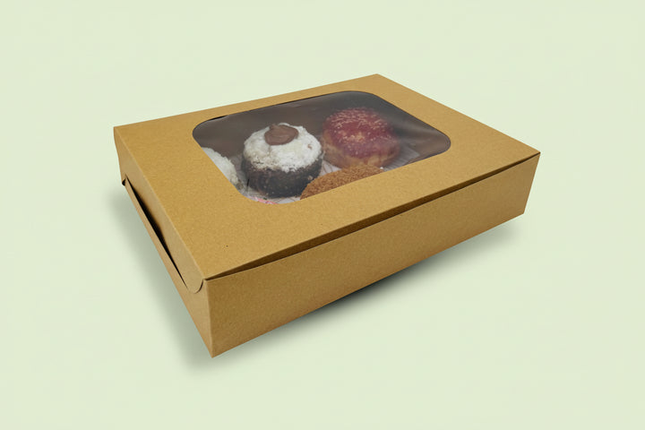 Kraft Donut Box With Window