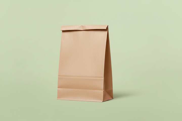 Kraft takeaway paper bags 14" x 9" x 5" inches