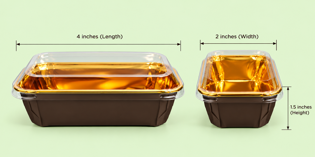 Aluminum Foil Loaf Pan with Clear Lid (200ml)