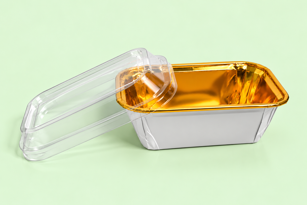 Aluminum Foil Loaf Pan with Clear Lid (200ml)