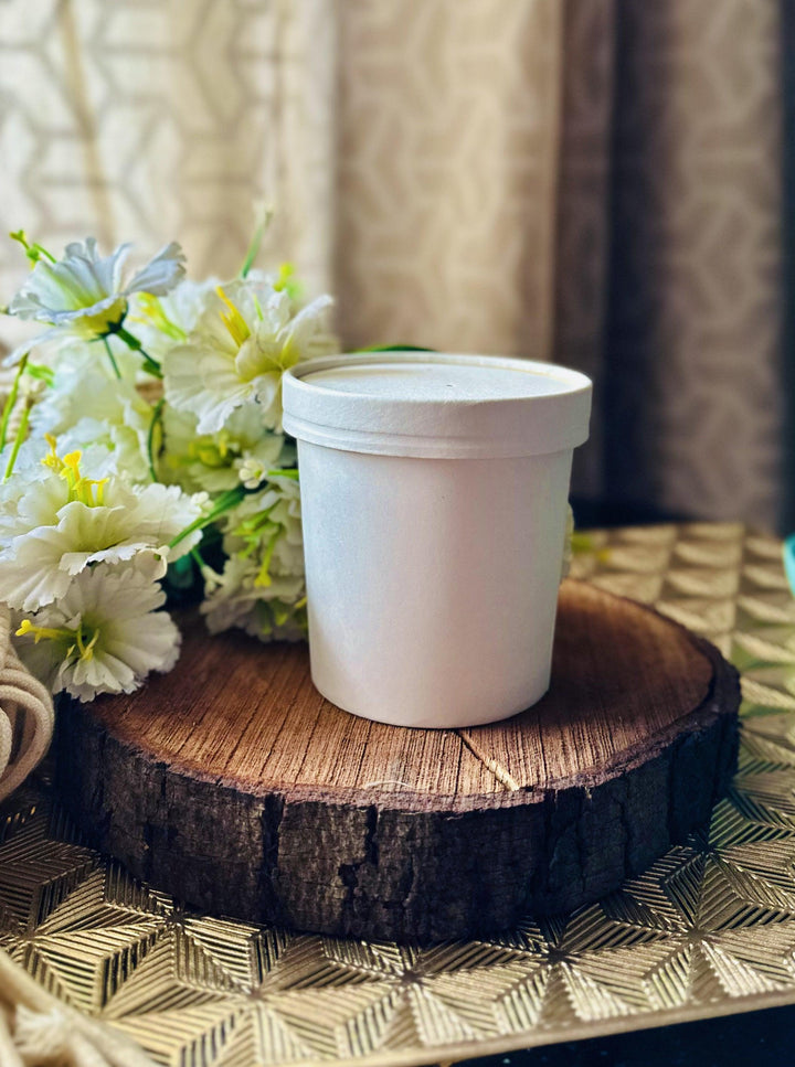 350ml white kraft tub for ice cream and soup