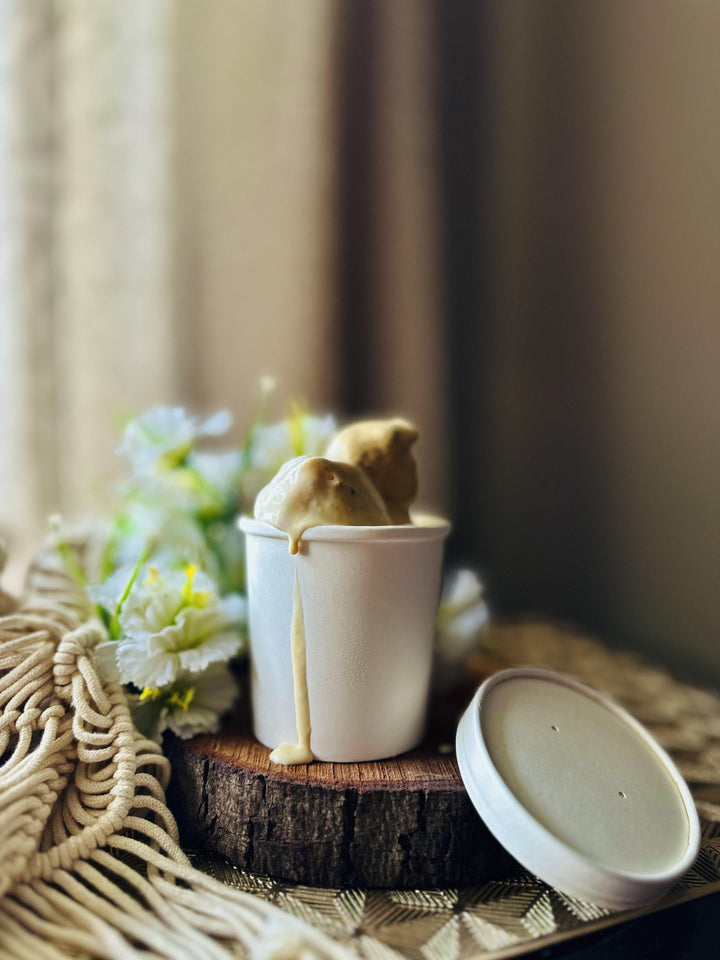 350ml white kraft tub for ice cream and soup