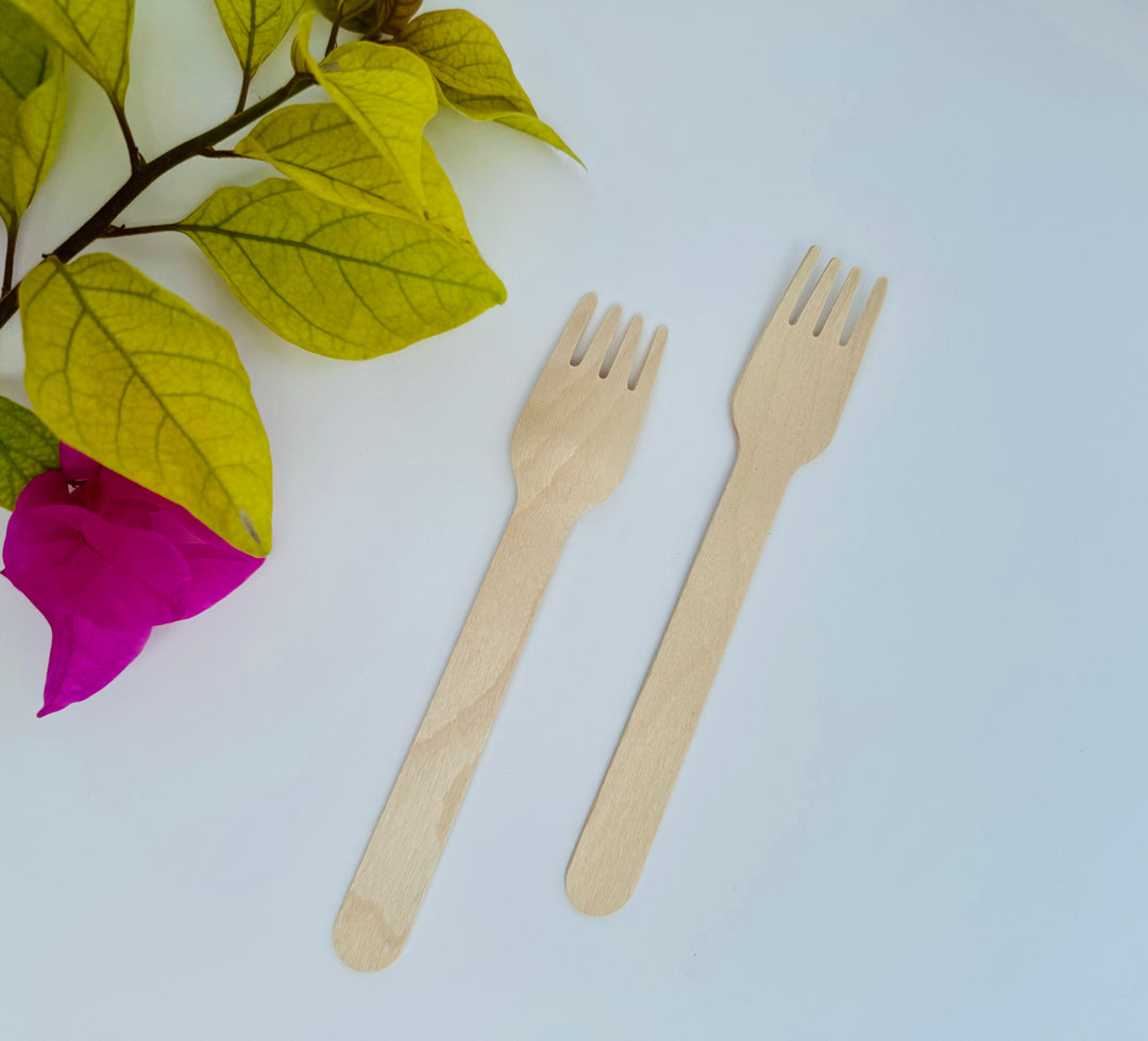 160mm birchwood disposable DINNER fork