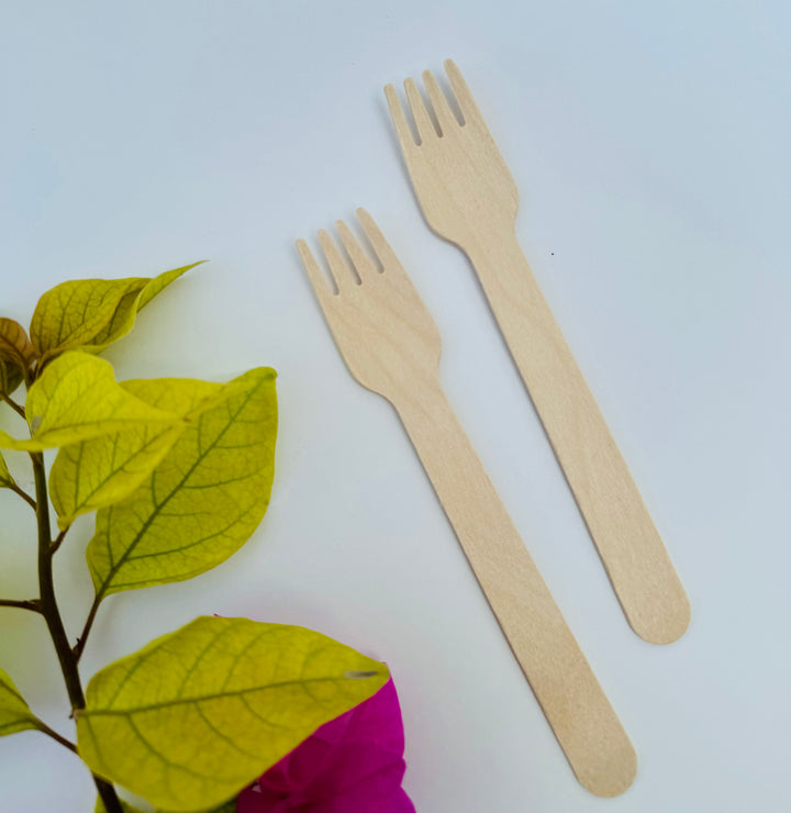 160mm birchwood disposable DINNER fork