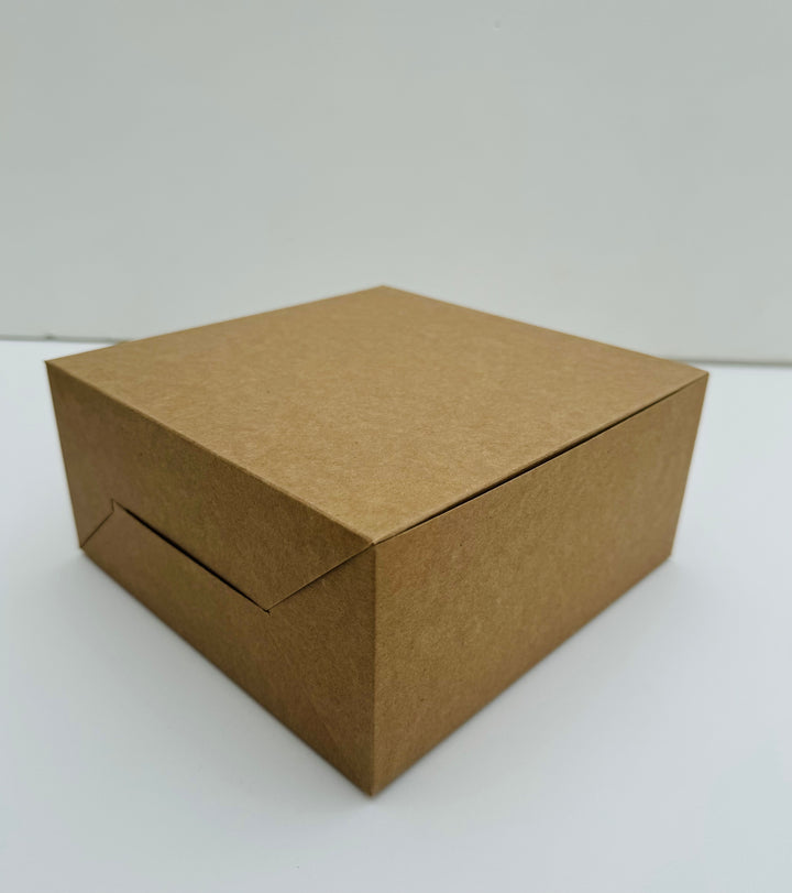 Kraft cake box 7.5" x 7.5 " x 3.5 " 250 GSM