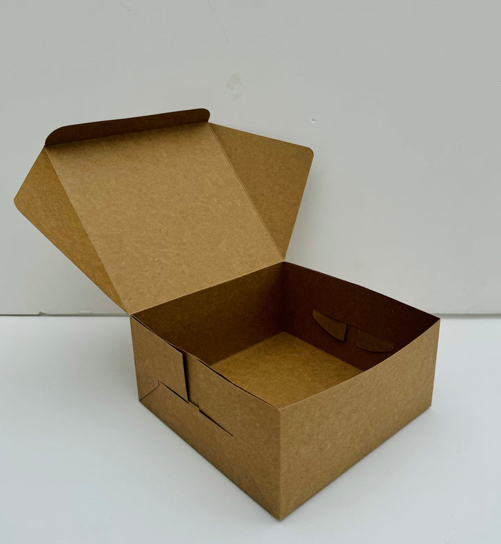 Kraft cake box 7.5" x 7.5 " x 3.5 " 250 GSM
