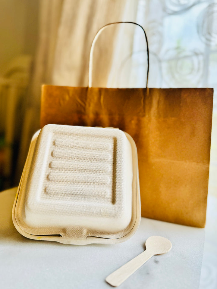 Bagasse Bento cake box/ Lunch box