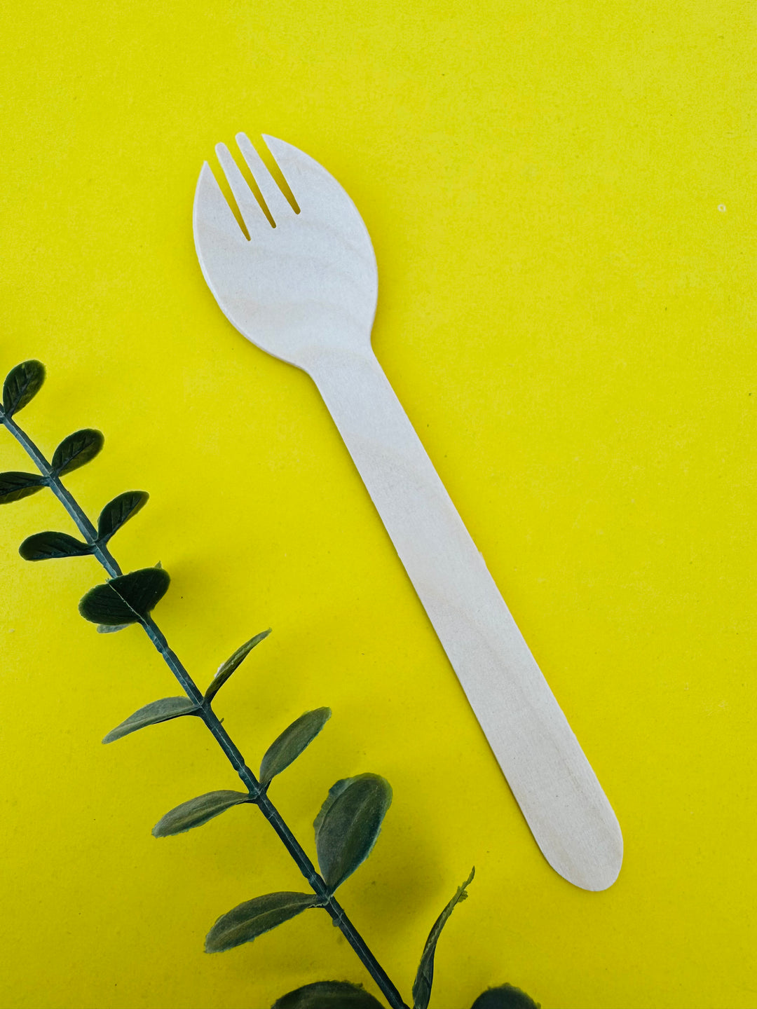 160mm birchwood DINNER spork for rice/pasta/salads