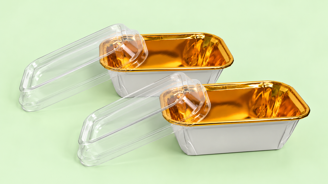 Aluminum Foil Loaf Pan with Clear Lid (200ml)