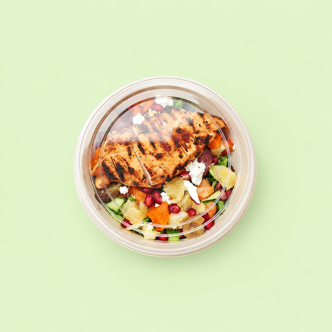 850ml Bagasse round bowl with lid