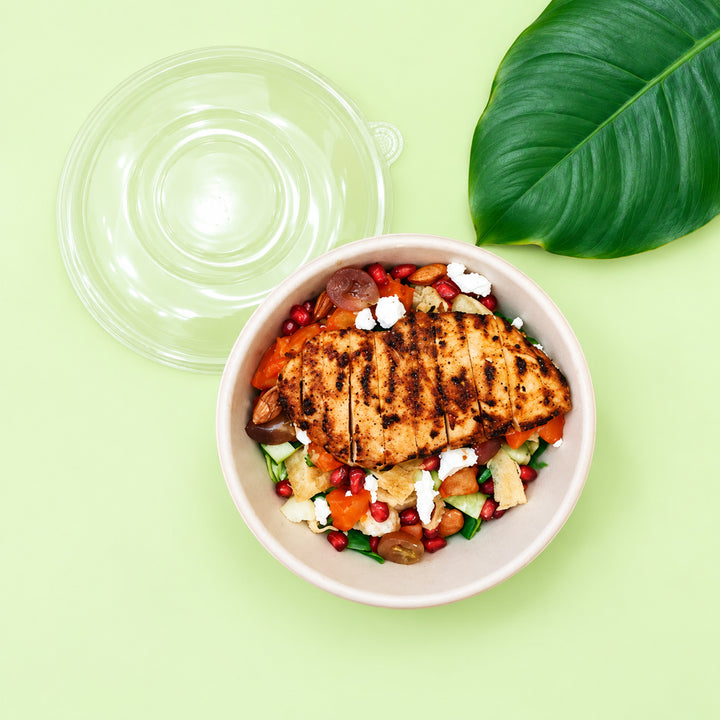 850ml Bagasse round bowl with lid
