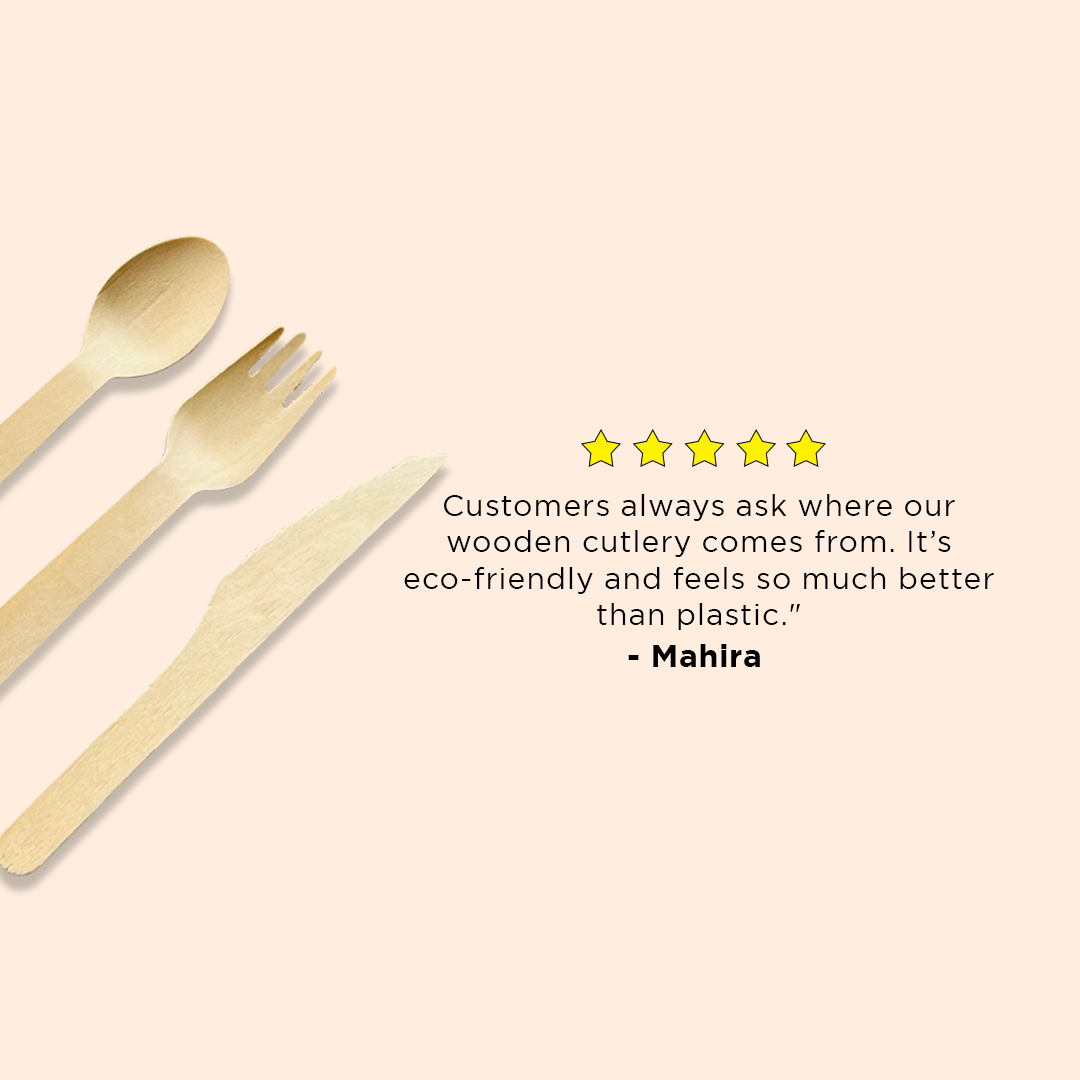 160mm birchwood disposable DINNER fork