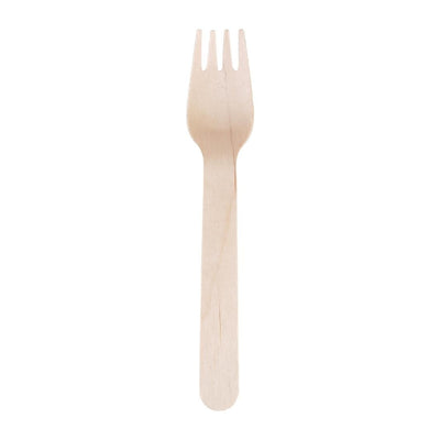 EcoPakOnline 160mm birchwood disposable DINNER fork