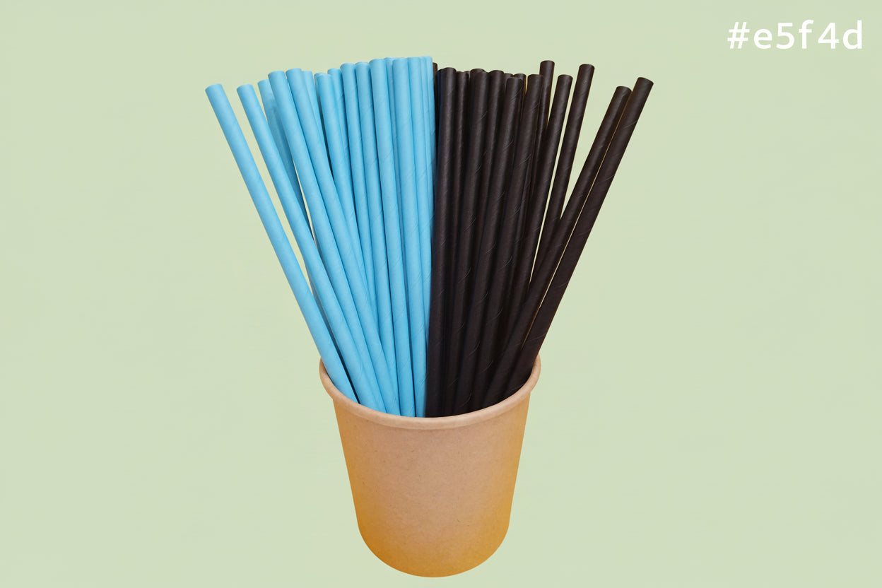 6mm 3 layer paper straw Black – EcoPakOnline