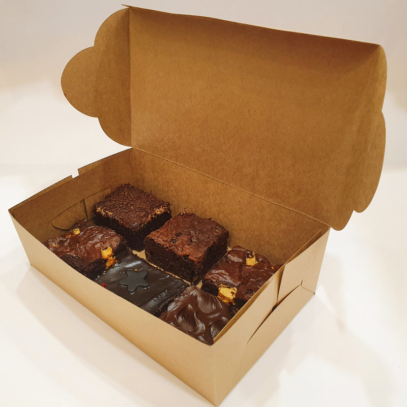 EcoPakOnline Brownie box 10x6x3 inches for 6 brownies