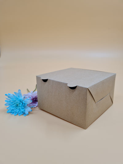 EcoPakOnline Kraft single burger box (5x5x3 inches)