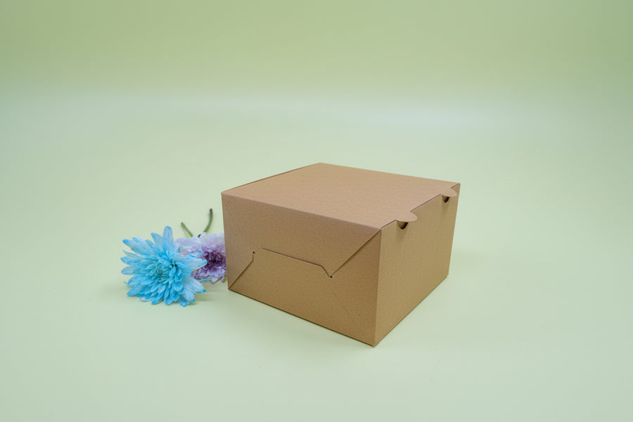 EcoPakOnline Kraft single burger box (5x5x3 inches)