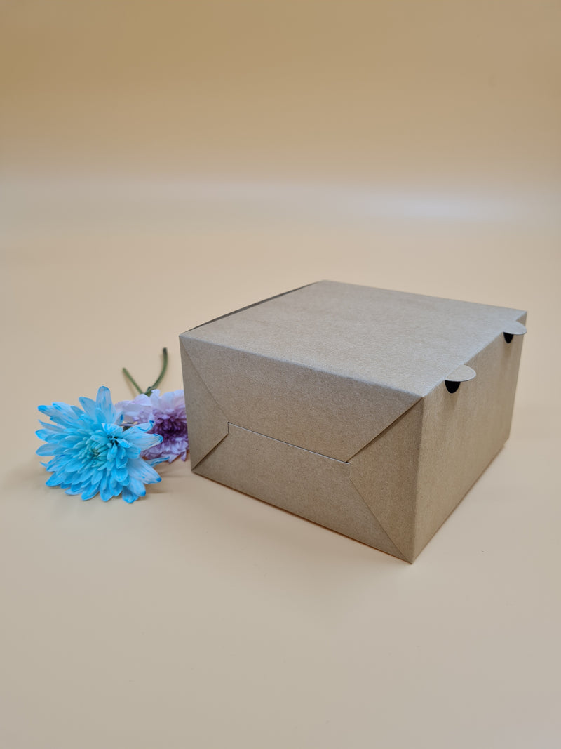 EcoPakOnline Kraft single burger box (5x5x3 inches)