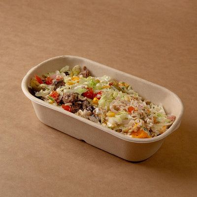 EcoPakOnline 1000ml Bagasse bowl with lid