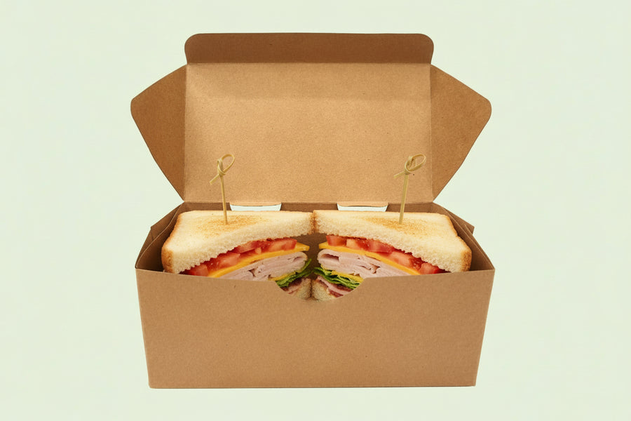 EcoPakOnline Kraft box for burgers and sandwiches