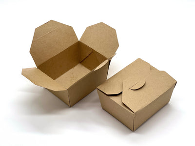 EcoPakOnline Kraft takeout containers small 5x4x3 inches