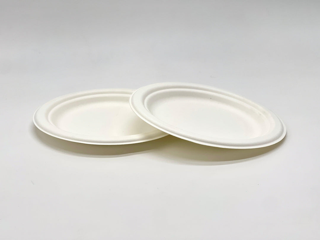 EcoPakOnline Bagasse 6 inch plate for Parties/ Celebrations