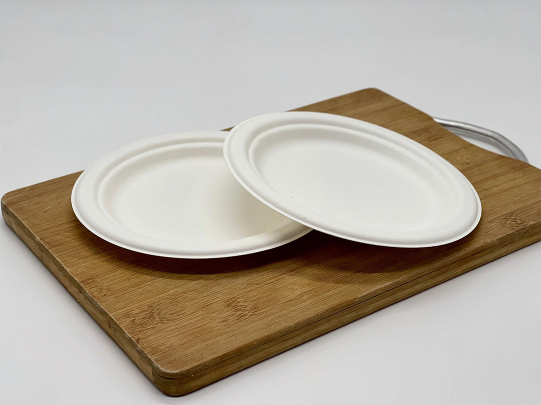 EcoPakOnline Bagasse 6 inch plate for Parties/ Celebrations