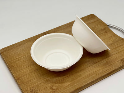 EcoPakOnline Bagasse 350ml round bowl for parties/events/ice cream
