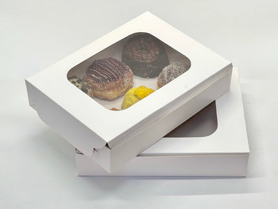 EcoPakOnline White 6 donut box 12 x 9 x 2.5 inches