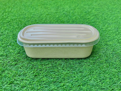 EcoPakOnline 700ml Bagasse (sugarcane pulp) bowl with lid