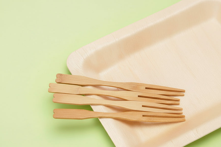 EcoPakOnline Bamboo fruit fork