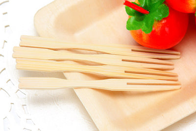 EcoPakOnline Bamboo fruit fork