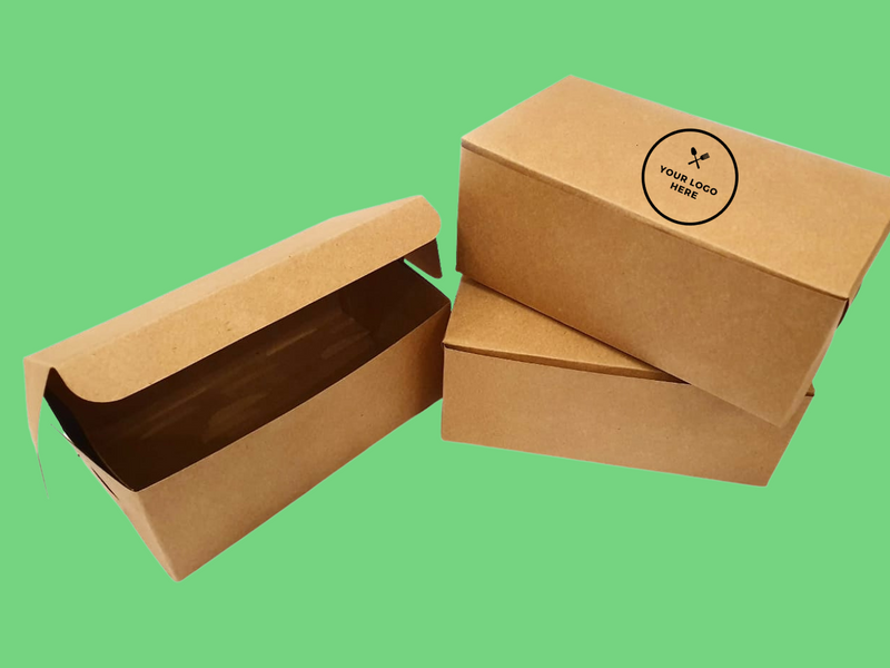 EcoPakOnline Kraft box for burgers and sandwiches