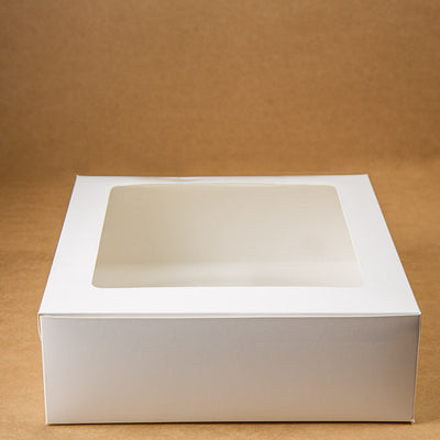 EcoPakOnline White cake box 12x12x4 inches for cakes/tarts