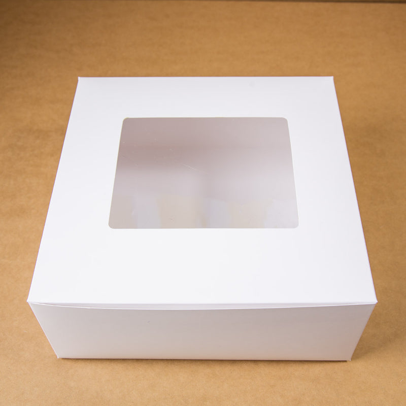 EcoPakOnline White cake box 10x10x4 inches